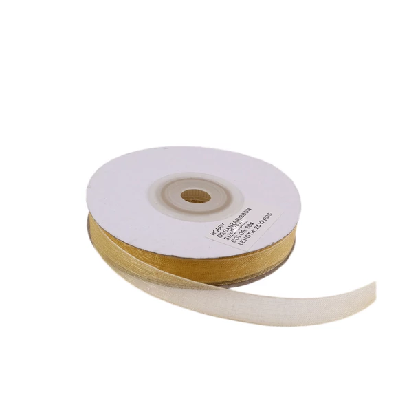Organze Kurdele 10 MM (22 Metre)  Gold ürün görseli 1