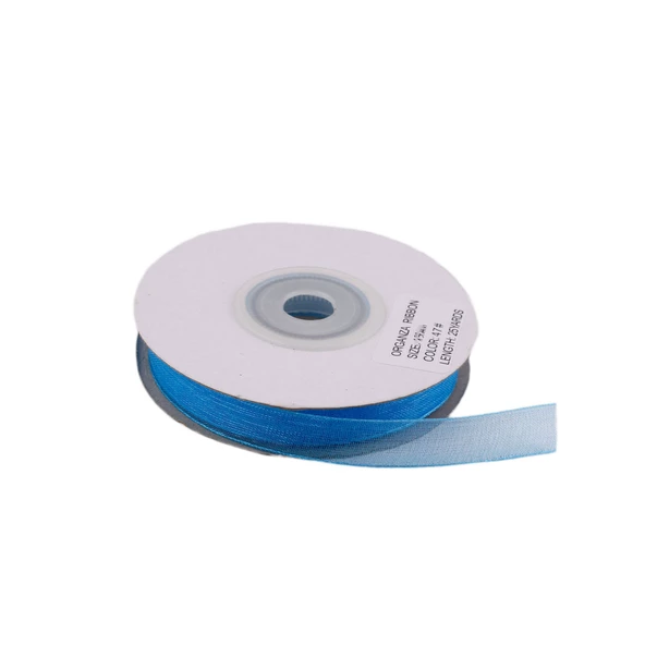 Organze Kurdele 10 MM (22 Metre)  Turkuaz ürün görseli 1
