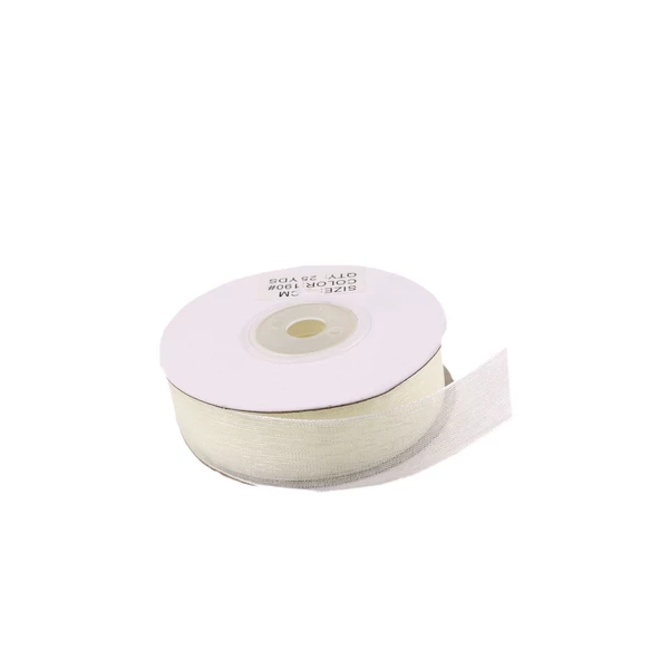 Organze Kurdele 30 MM (22 Metre)  Krem ürün görseli 1