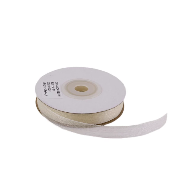Organze Kurdele 10 MM (22 Metre)  Krem ürün görseli 1