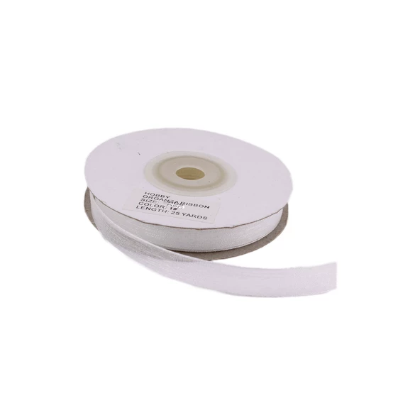 Organze Kurdele 10 MM (22 Metre)  Beyaz ürün görseli 1