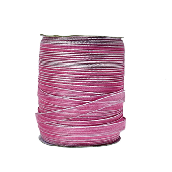 Organze Kurdele 1 CM Kenarı Şeritli  (457 Metre)  Fuşya ürün görseli 1
