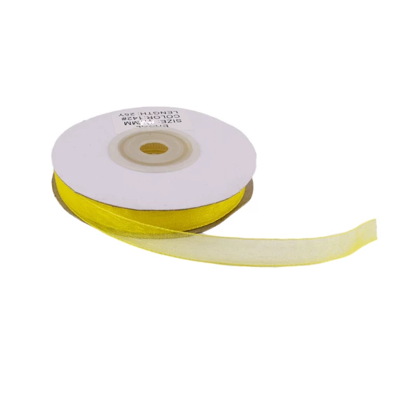 Organze Kurdele 10 MM (22 Metre)  Sarı ürün görseli 1