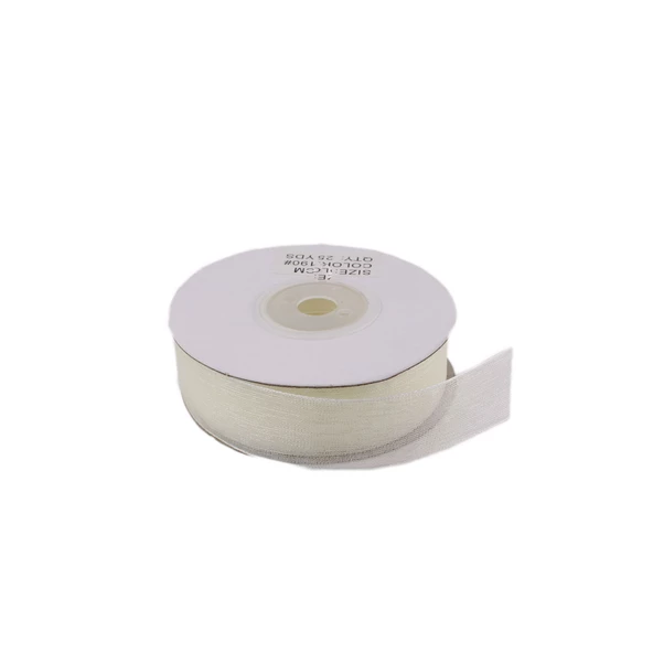 Organze Kurdele 40 MM (22 Metre)  Krem ürün görseli 1