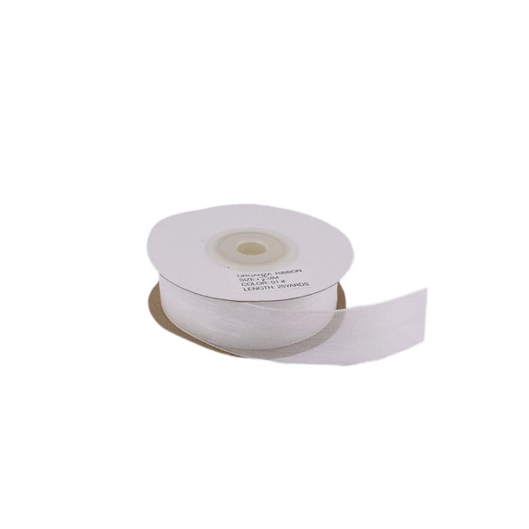 Organze Kurdele 40 MM (22 Metre)  Beyaz ürün görseli 1