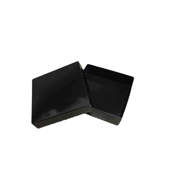Komple Karton Kutu 10X10x3 CM  (25 Adet )  Siyah ürün görseli 1