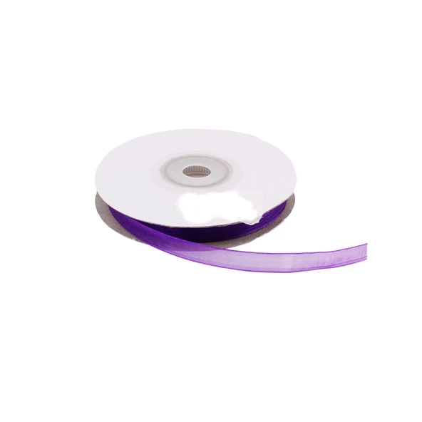 Organze Kurdele 6 MM (22 Metre)  Mor ürün görseli 1