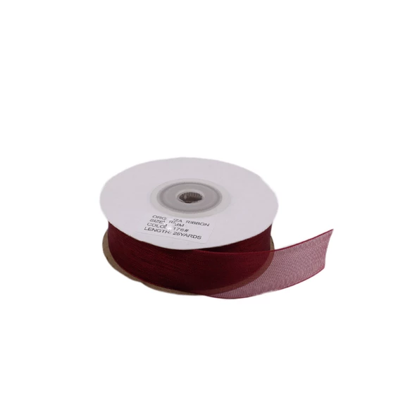 Organze Kurdele 40 MM (22 Metre)  Bordo ürün görseli 1
