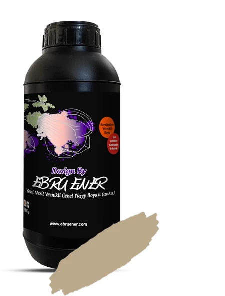 Ebru Ener Anka Vernikli Genel Yüzey Boyası Kum Beji 1000 gr. ürün görseli 1