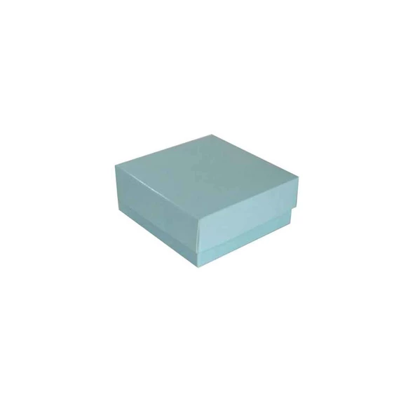 Komple Karton Kutu Düz Renk 9X9X3 CM (25 Adet)  Mavi ürün görseli 1