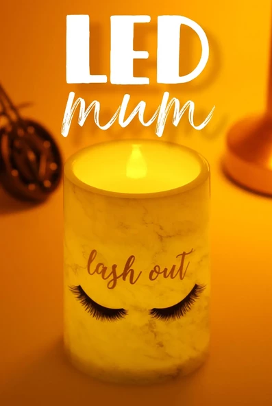 3 Lü Kirpik Led Mum Bardak Tipi Pilli Dumansız Alevli Dekoratif Yapay Mum Işıldak Dekor Lambası 10 cm ürün görseli 1