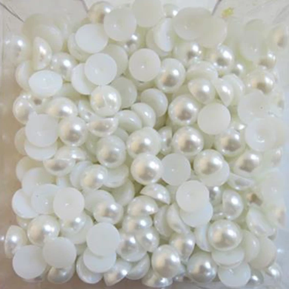 Yarım İncı Yuvarlak 12 Mm 250 Gr  Beyaz ürün görseli 1