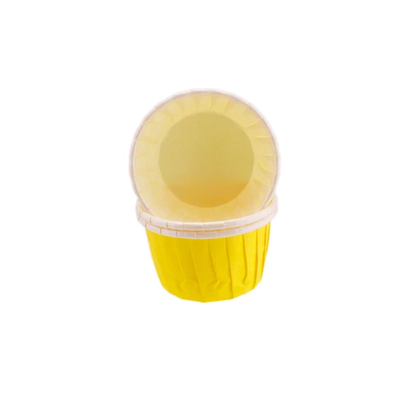Cupcake Kalıbı Büyük Boy Düz Renk  62*40 MM (100 Adet)  Sarı ürün görseli 1