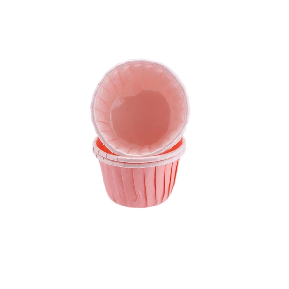 Cupcake Kalıbı Minik Boy Düz Renk  38*30 MM (100 Adet)  Pembe ürün görseli 1