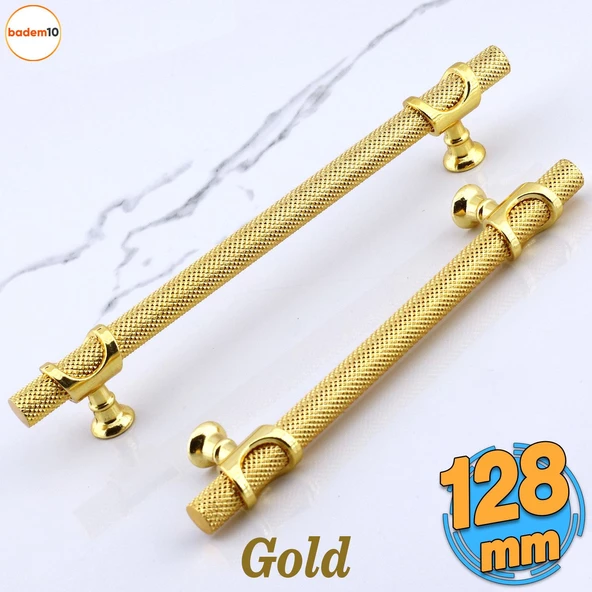 Arsin Gold Altın Metal Kulp 128 mm Mobilya Çekmece Mutfak Dolabı Dolap Kulpları Kulpu Kulpları ürün görseli 1