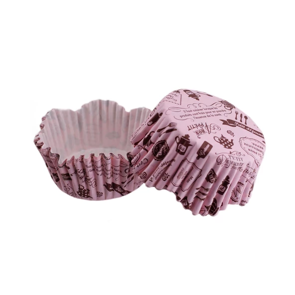 Cupcake Kalıbı Pet Kapsül Mutfak Desenli Dalgalı Kek Kalıbı 65X38 MM (100 Adet) ürün görseli 1