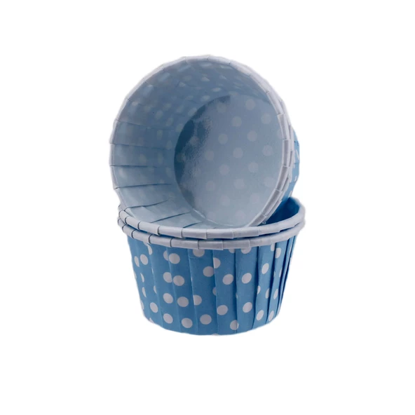 Cupcake Kalıbı Orta Boy 50*39 Mm (50 Adet)  Puantiyeli Mavi ürün görseli 1