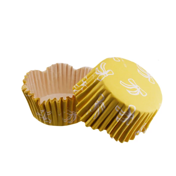 Cupcake Kalıbı Pet Kapsül Dalgalı Fiyonklu Sarı Kek Kalıbı 65X38 MM (100 Adet) ürün görseli 1