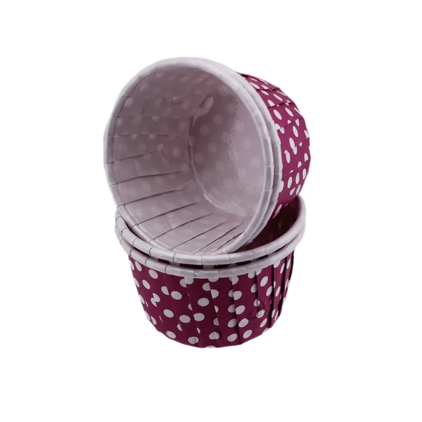 Cupcake Kalıbı Minik Boy 38*30 Mm (100 Adet)  Puantiyeli Mor ürün görseli 1