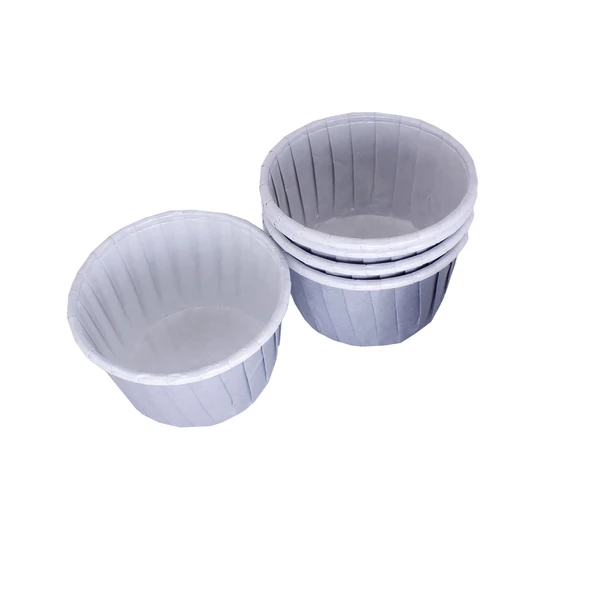 Cupcake Kalıbı Büyük Boy Düz Renk  62*40 Mm (50 Adet)  Gri ürün görseli 1