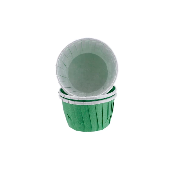 Cupcake Kalıbı Büyük Boy Düz Renk  62*40 Mm (50 Adet)  Yeşil ürün görseli 1