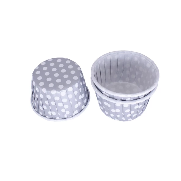 Cupcake Kalıbı Orta Boy 50*39 Mm (50 Adet)  Puantiyeli Gümüş ürün görseli 1