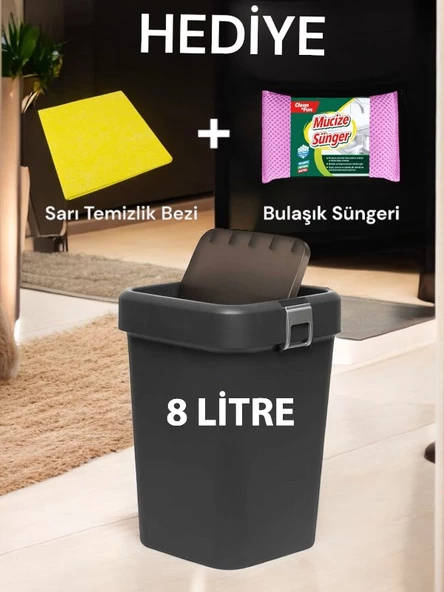 Technow Motek COB-410 8 Litre Çöp Kutusu Kovası + Temizlik Seti ürün görseli 1