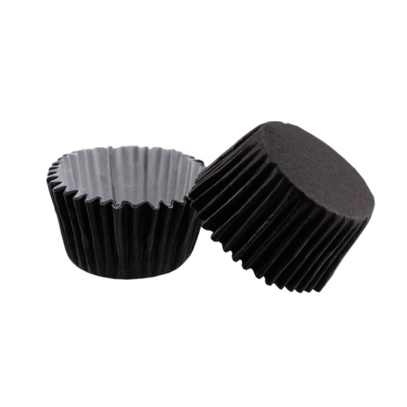 Cupcake Kalıbı Pet Kapsül  Kek Kalıbı 48X34 MM (100 Adet)  Siyah ürün görseli 1
