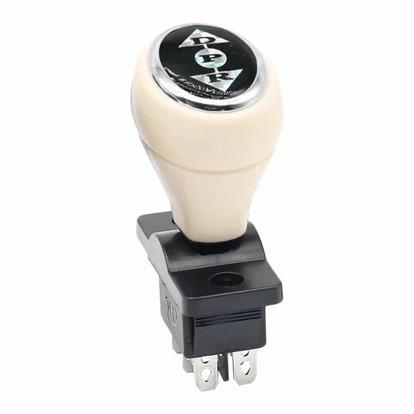 Joystick Kcd4 Anahtar Push Beyaz  İleri Geri Vites Kolu 16A 250V Akülü Çocuk Arabası Elektrikli Araç Oyuncak Switch Makine Motor Asansör Vinç Atv Gokart ürün görseli 1
