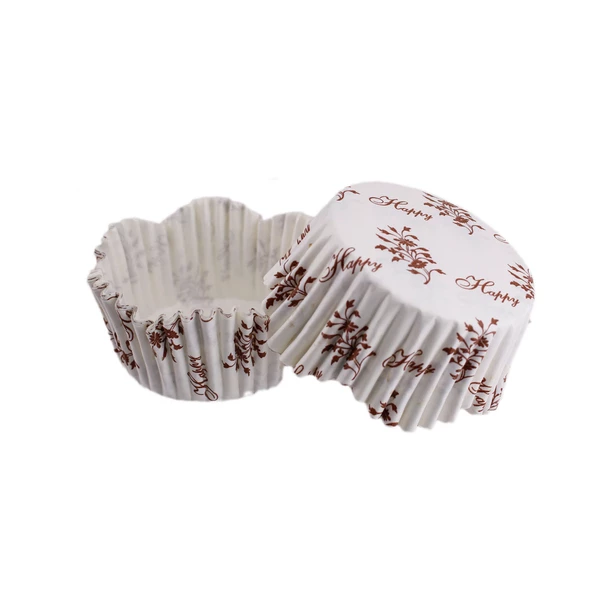 Cupcake Kalıbı Pet Kapsül Dalgalı Sarmaşık Desenli Kek Kalıbı 65X38 MM (100 Adet) ürün görseli 1