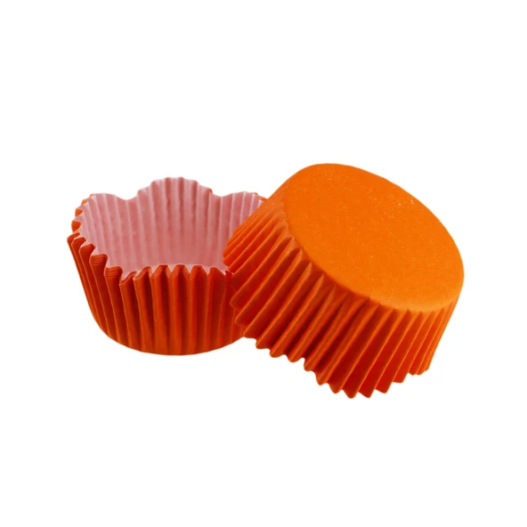 Cupcake Kalıbı Pet Kapsül Dalgalı Kek Kalıbı 65X38 MM (100 Adet)  Turuncu ürün görseli 1