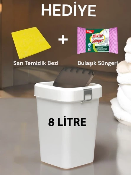 Technow Motek COB-410B 8 Litre Çöp Kutusu Kovası + Temizlik Seti ürün görseli 1