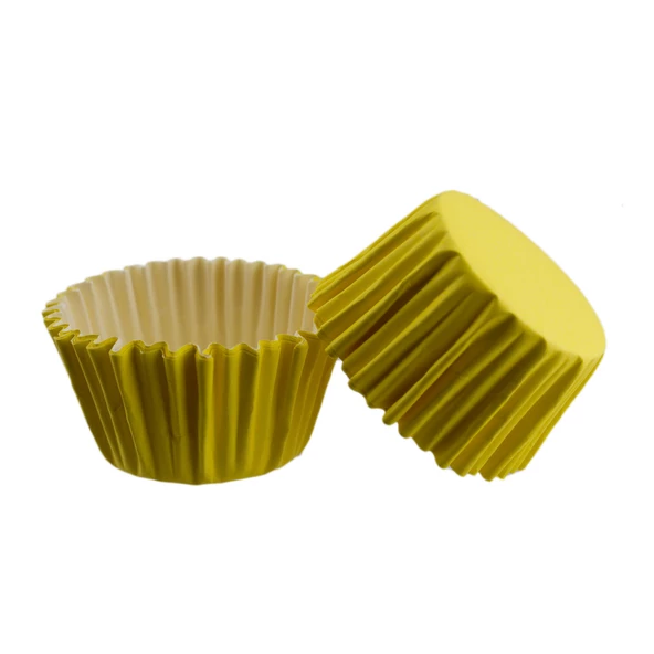 Cupcake Kalıbı Pet Kapsül  Kek Kalıbı 48X34 MM (100 Adet)  Sarı ürün görseli 1