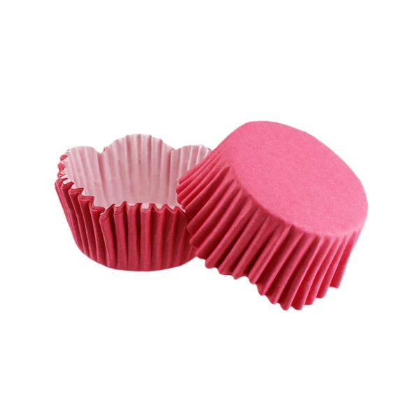 Cupcake Kalıbı Pet Kapsül Dalgalı Kek Kalıbı 65X38 MM (100 Adet)  Fuşya ürün görseli 1