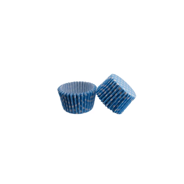 Kek Kalıbı Pet Kapsül 52X45 MM Kağıt Cupcake Kağıdı (100 Adet)  Puantiyeli Mavi ürün görseli 1