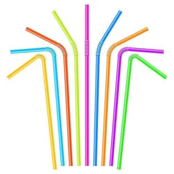 Plastik  Pipet 8 MM Karışık Renkli 26 CM (50 Adet) ürün görseli 1