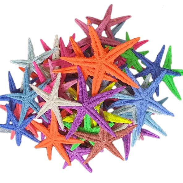 Polyester Deniz Yıldızı 6 CM - 9 CM (50 Adet)  Karışık Renk ürün görseli 1