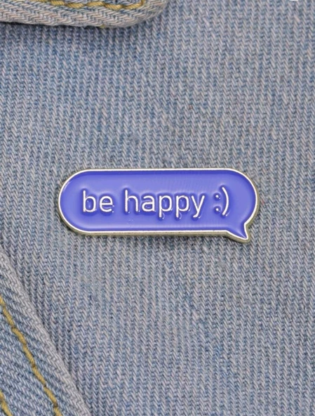 Be Happy Yazılı Broş ürün görseli 1