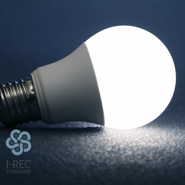 I-REC Sertifikalı Led Ampul E27 9W 850lm Gün Işığı 3200K Day Light Yeşil Enerji ürün görseli 1