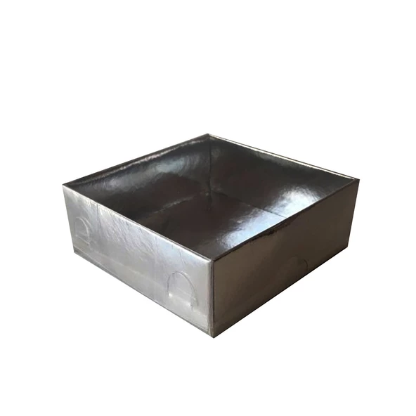 Asetat Kapaklı Karton Kutu 12X12X3 (50 Adet)  Gümüş ürün görseli 1