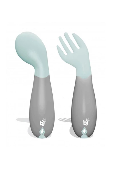 Babyjem Yeşil Açılı Mama Kaşık Çatal Takımı ürün görseli 1