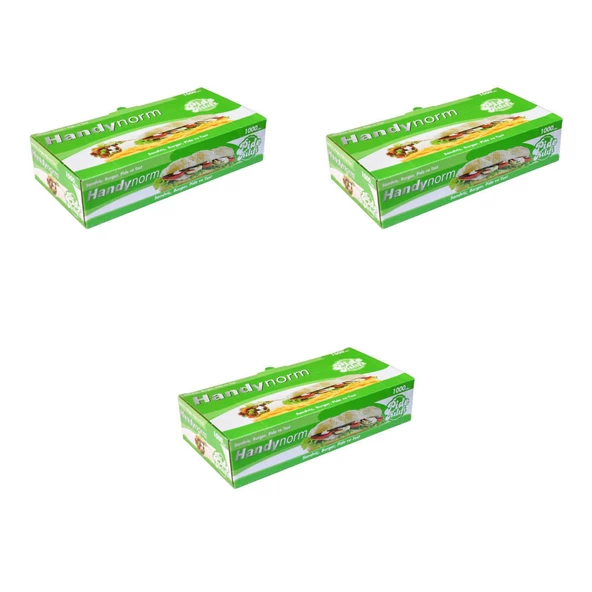 Handynorm Pide Dürüm Sandviç Tost Kılıfı - Dikdörtgen - 12,5 x 25 Cm. - 1000 Adetlik 3 Paket ürün görseli 1