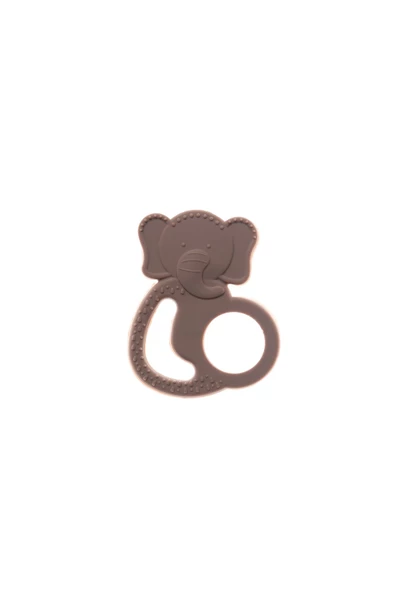 Babyjem Silikon Fil Diş Kaşıyıcı Mocha - Bpa Free ürün görseli 1