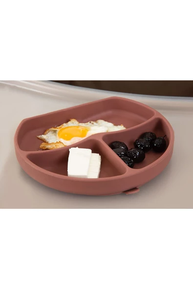 Babyjem Silikon Tabak Mocha ürün görseli 1