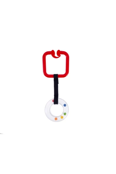 Babyjem Çıngıraklı Puset Halkası 877 Kırmızı ürün görseli 1