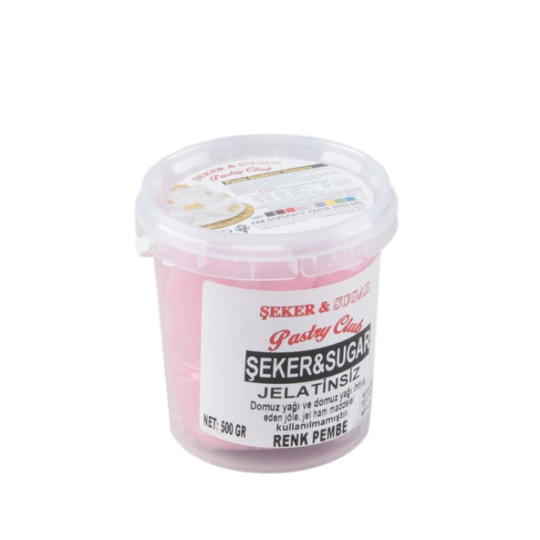 Şeker Sugar Şeker Hamuru Pasta Süsleme Hamuru 500 Gr   Pembe ürün görseli 1