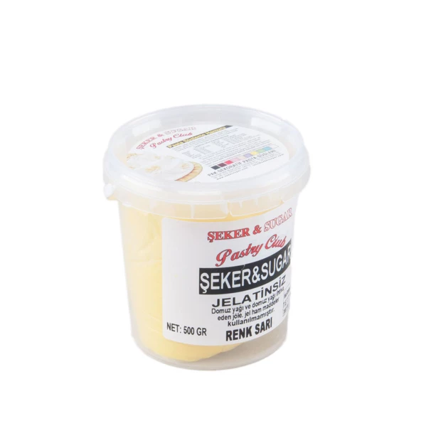 Şeker Sugar Şeker Hamuru Pasta Süsleme Hamuru 500 Gr  Sarı ürün görseli 1