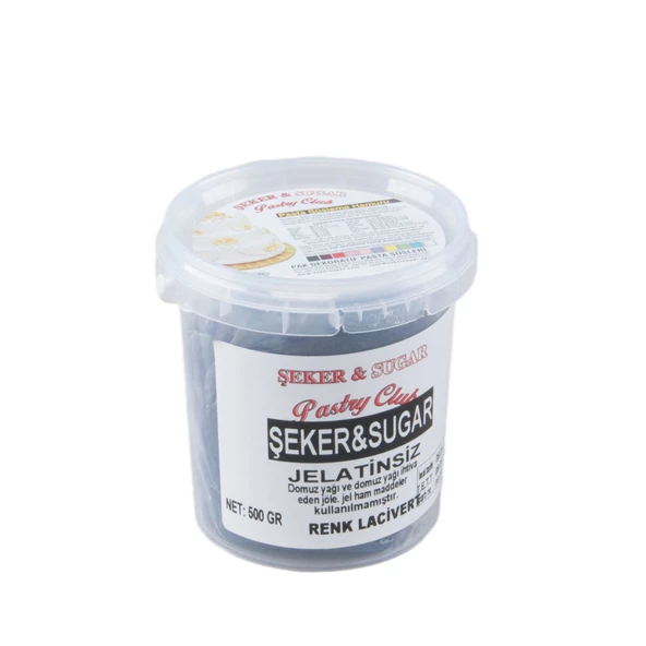 Şeker Sugar Şeker Hamuru Pasta Süsleme Hamuru 500 Gr  Lacivert ürün görseli 1