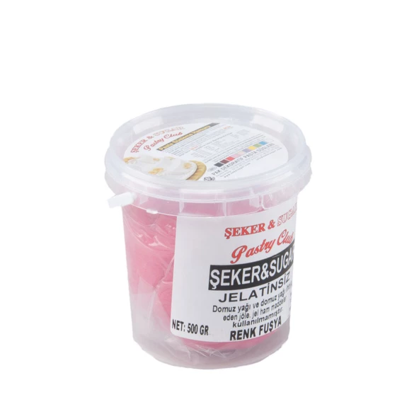 Şeker Sugar Şeker Hamuru Pasta Süsleme Hamuru 500 Gr   Fuşya ürün görseli 1