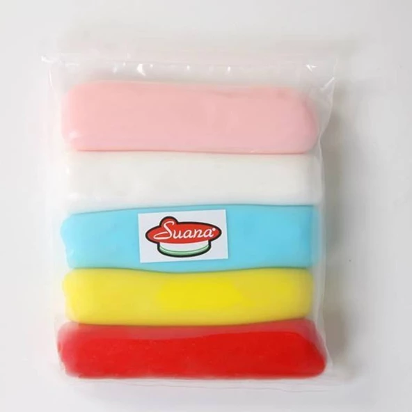 Şeker Hamuru 5 Renk (1 Kg) (Açık Renkler ürün görseli 1